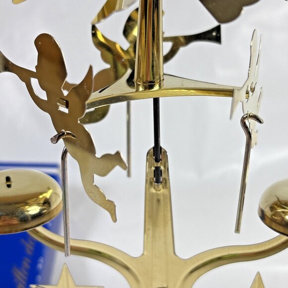 Star Chimes Candle Holder Brass Genuine Swedish Christmas Product Angel - Picture 3 of 9